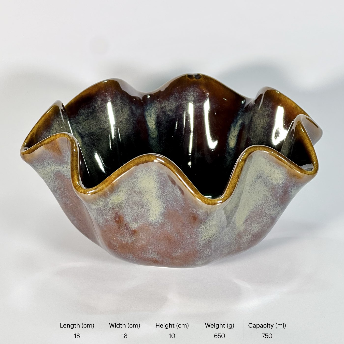 Aurora Wave Sculpted Bowl