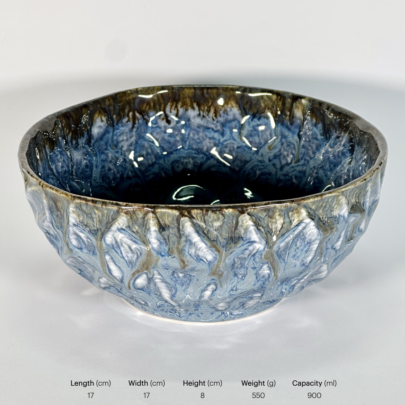 Arctic Tide Textured Bowl