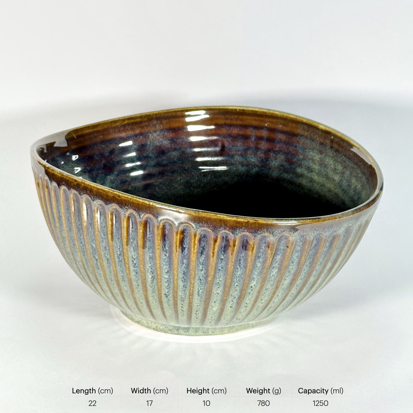 Twilight Dune Ribbed Bowl