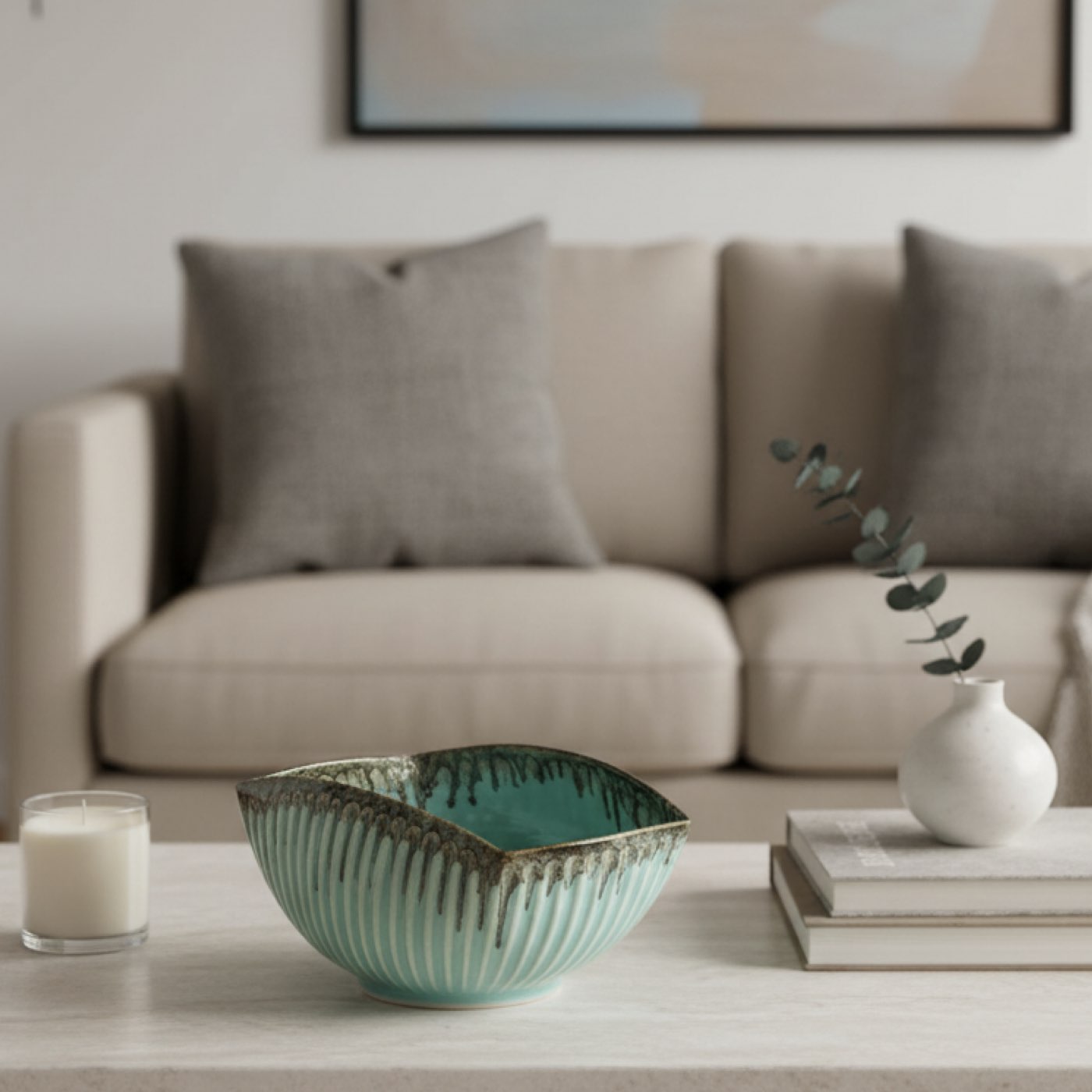 Aqua Cascade Square Bowl