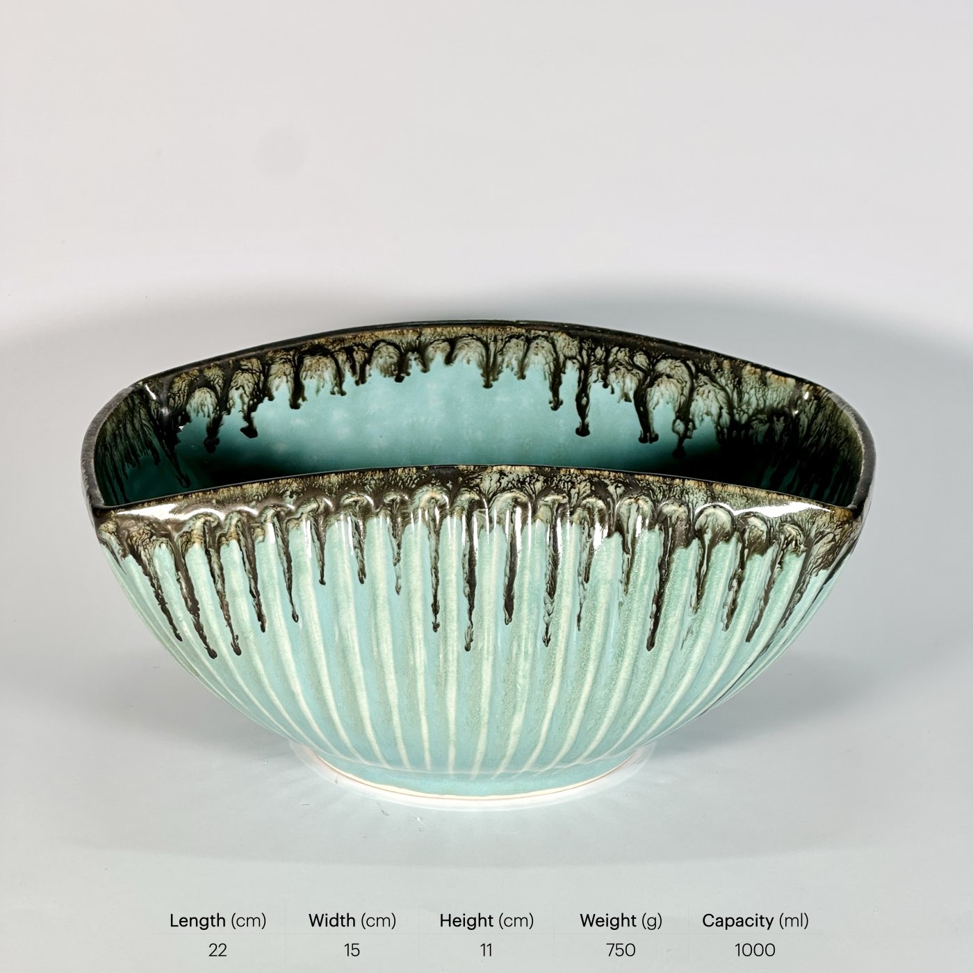 Aqua Cascade Square Bowl