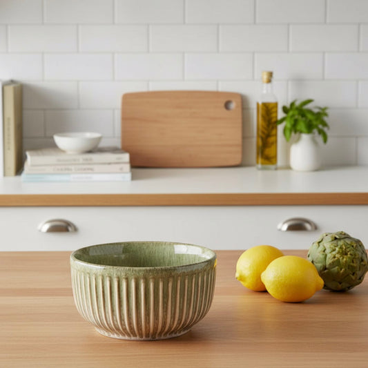 Pink Ridge Round Bowl