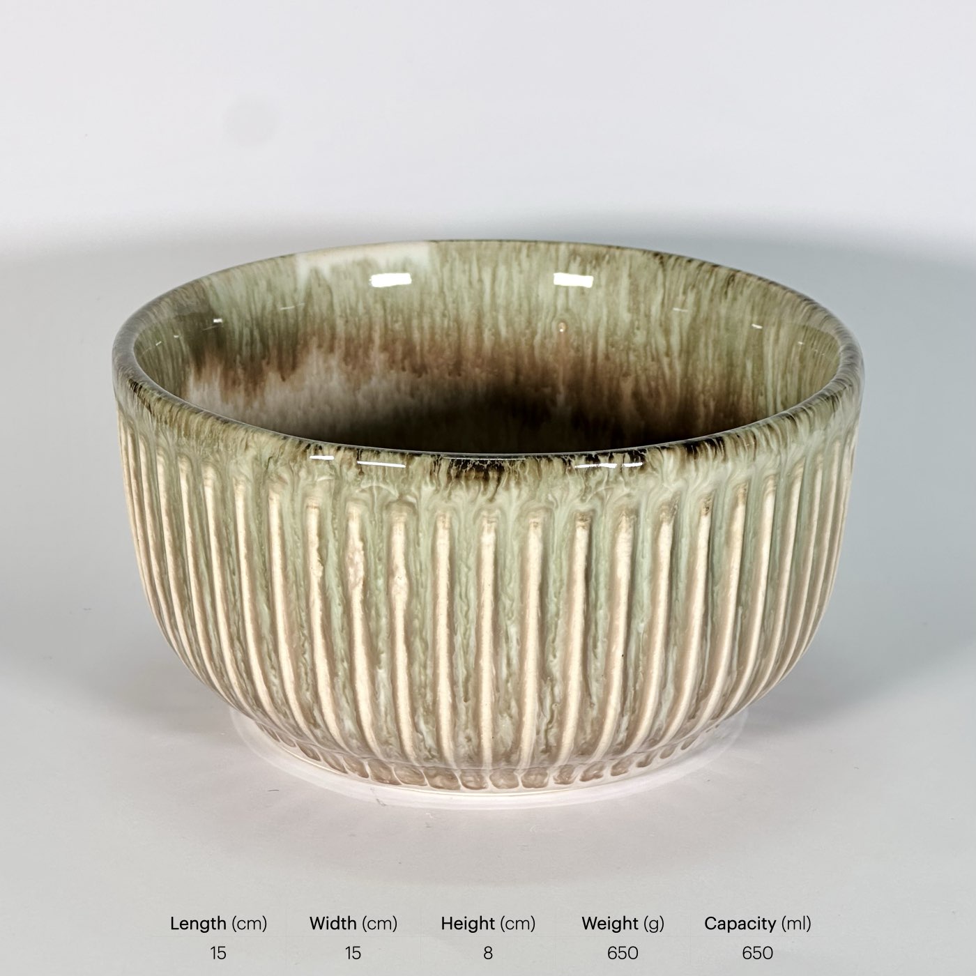 Pink Ridge Round Bowl
