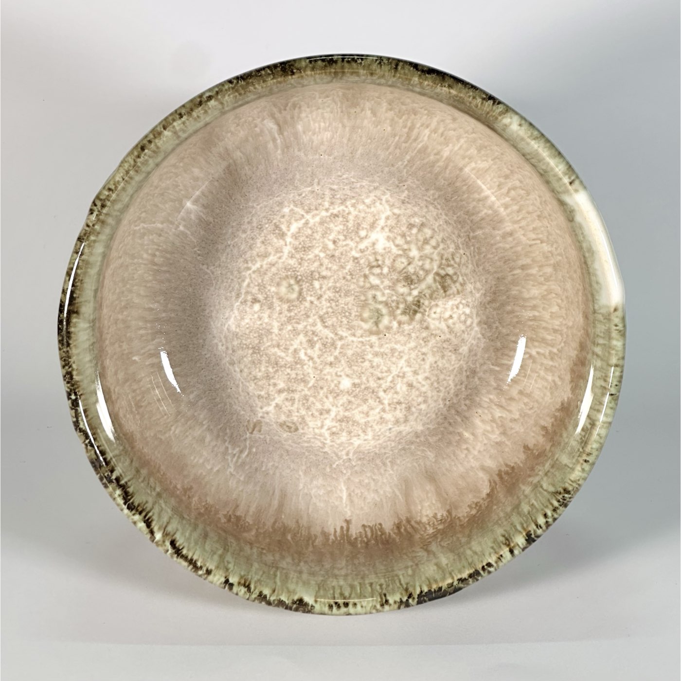 Pink Ridge Round Bowl