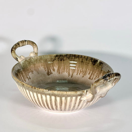 Sandstone Handle Serving Bowl
