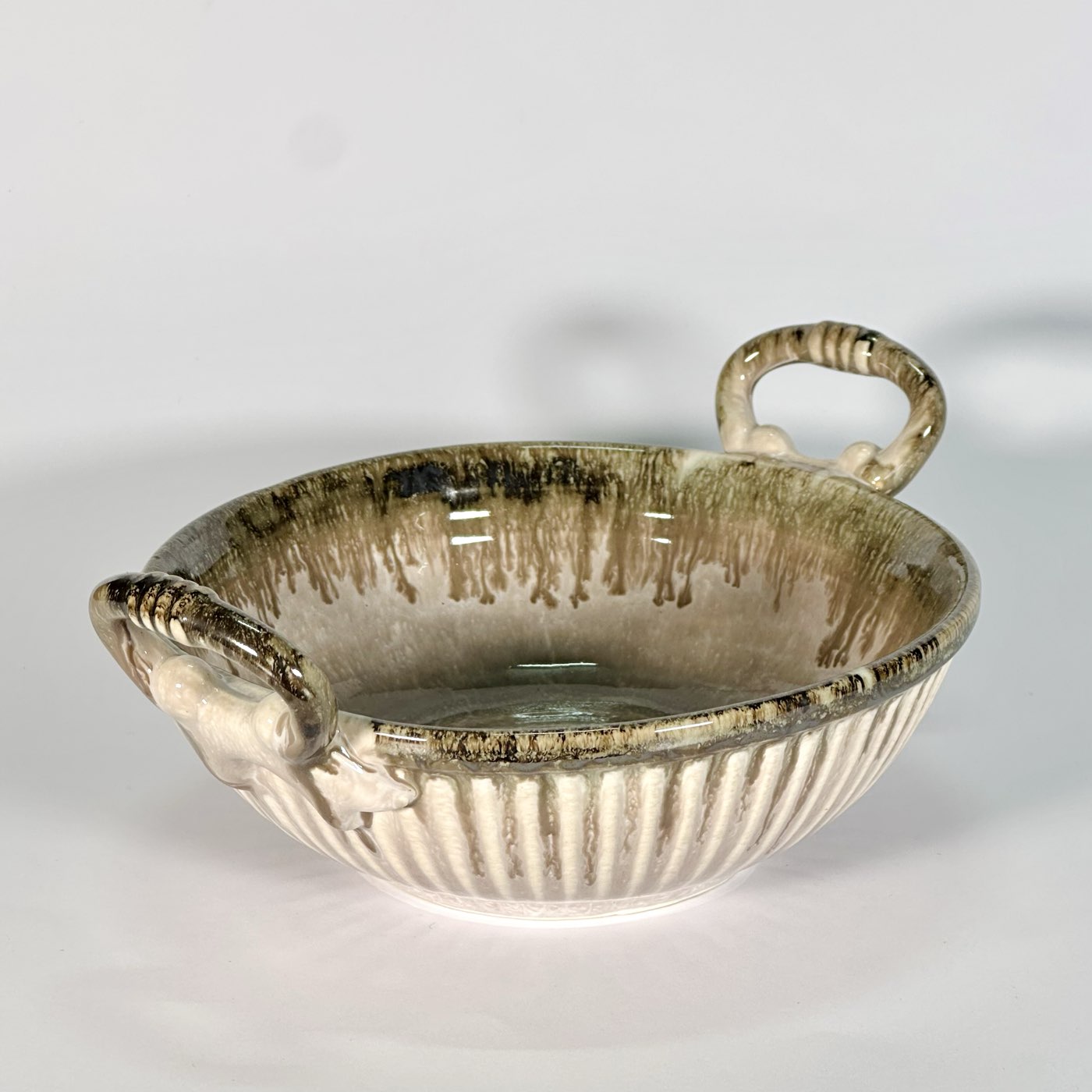 Sandstone Handle Serving Bowl