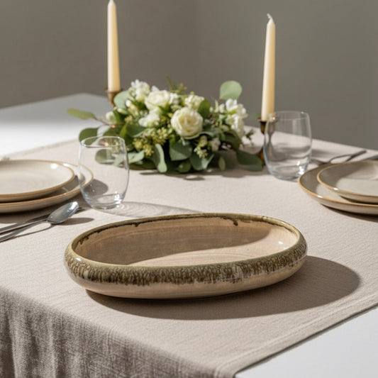 Sandstone Drift Oval Platter
