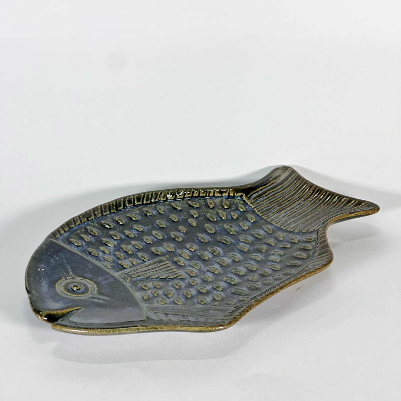 Charcoal Blue Fish Motif Platter