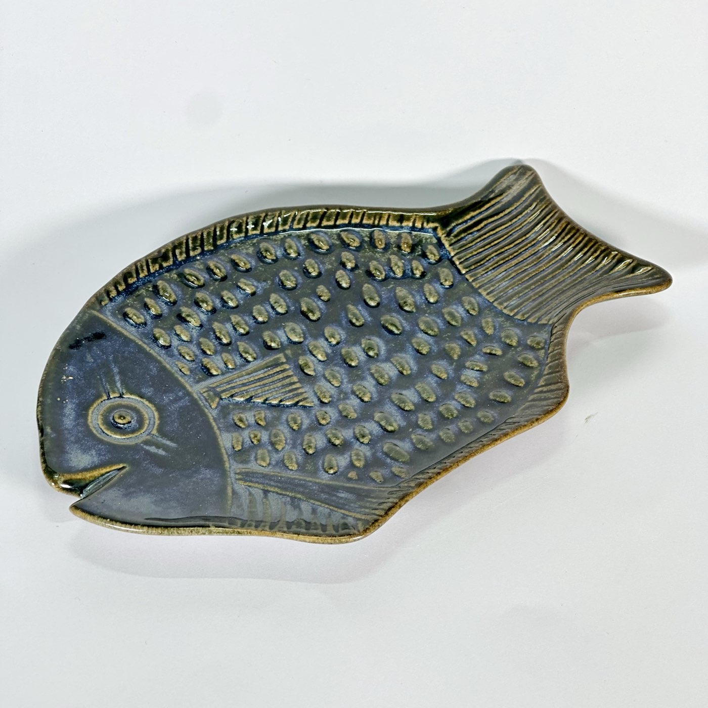 Charcoal Blue Fish Motif Platter