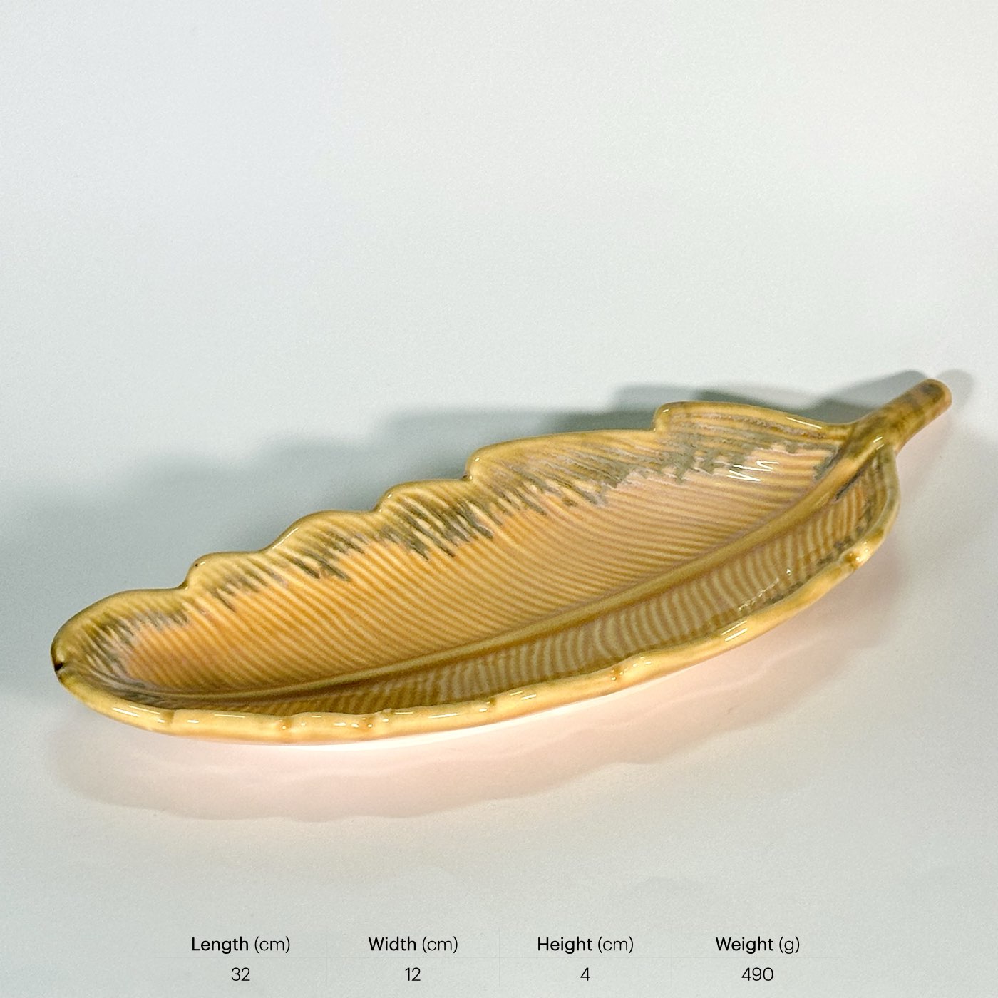 Orange Pink Feather Serving Platter