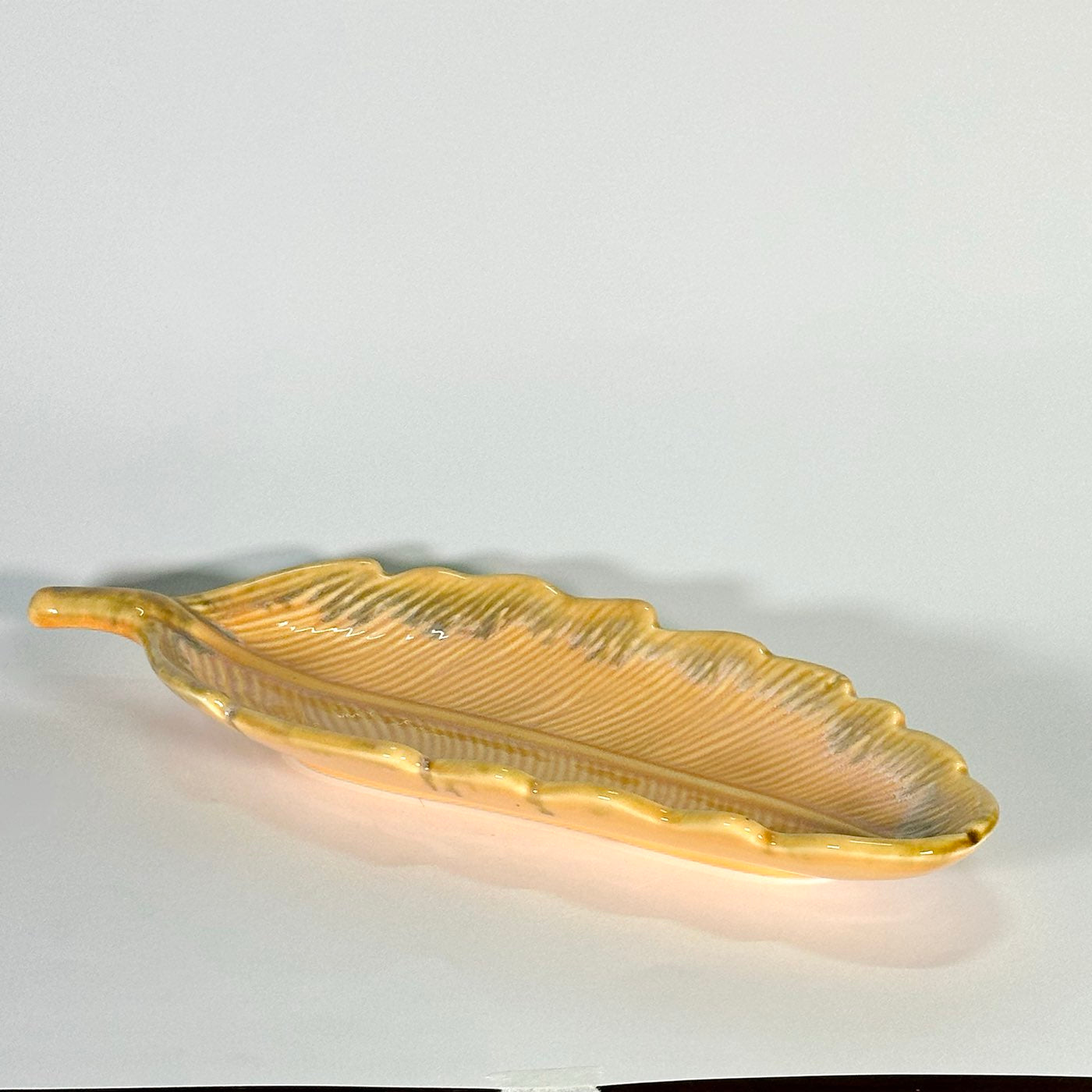 Orange Pink Feather Serving Platter