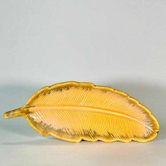 Orange Pink Feather Serving Platter