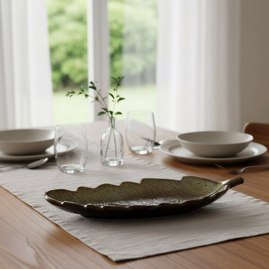 Earth Feather Serving Platter