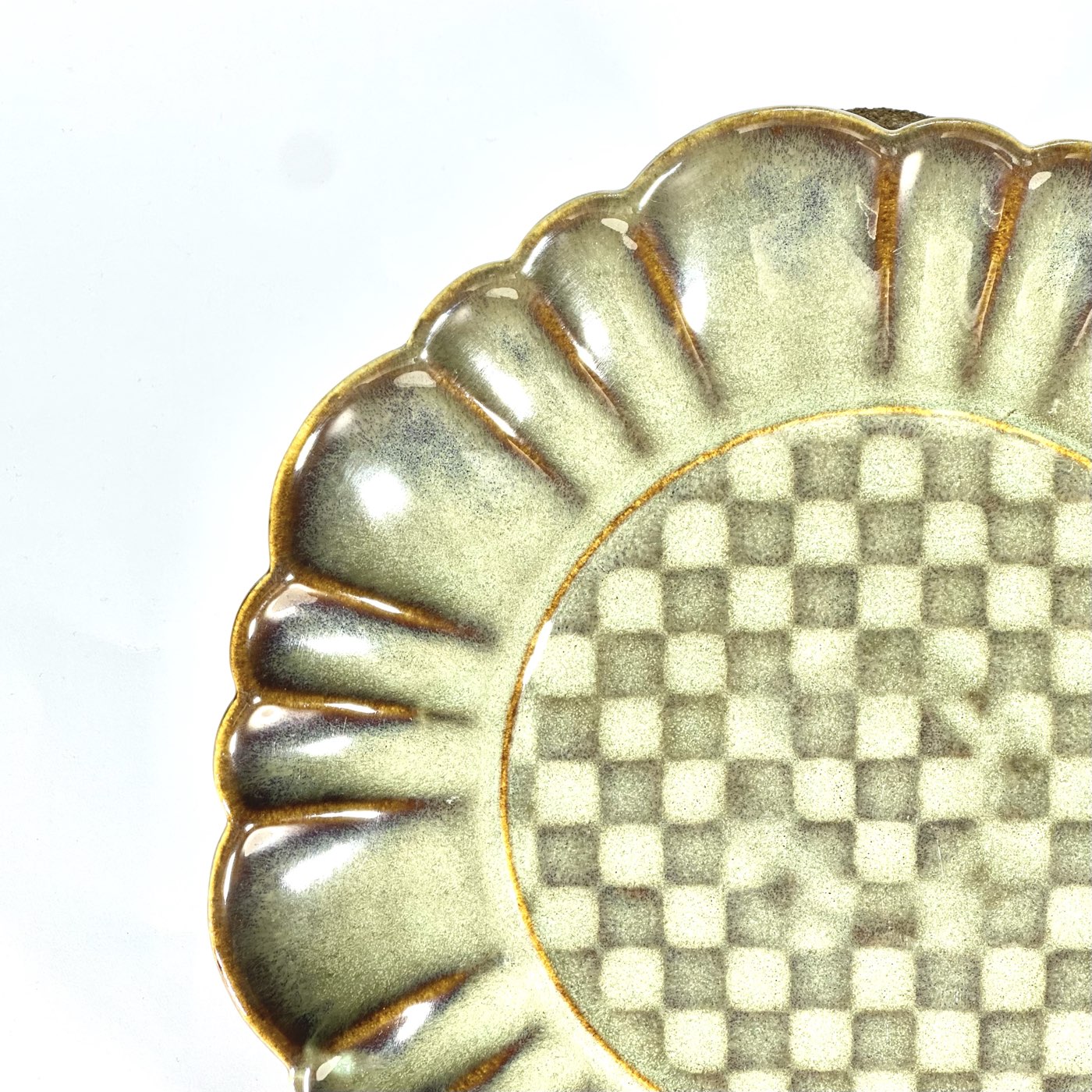 Sage Checkered Full Plate