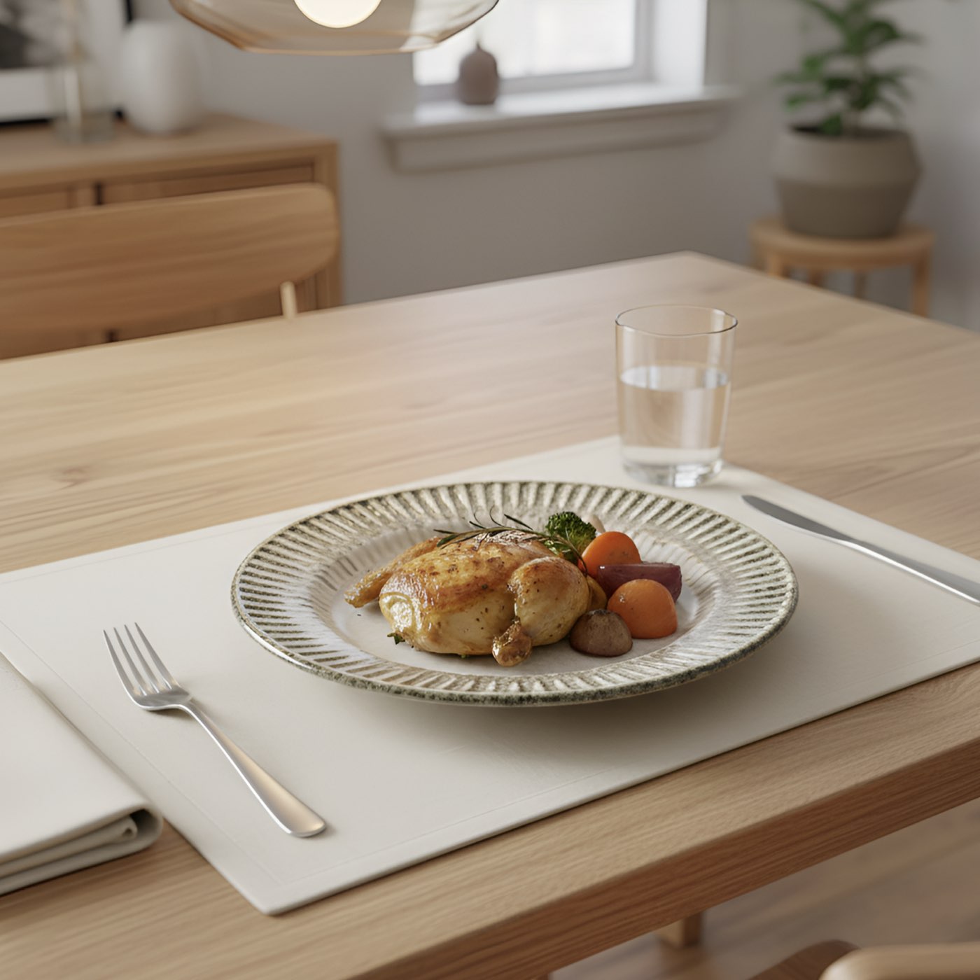 Fluted Earth Full Plate