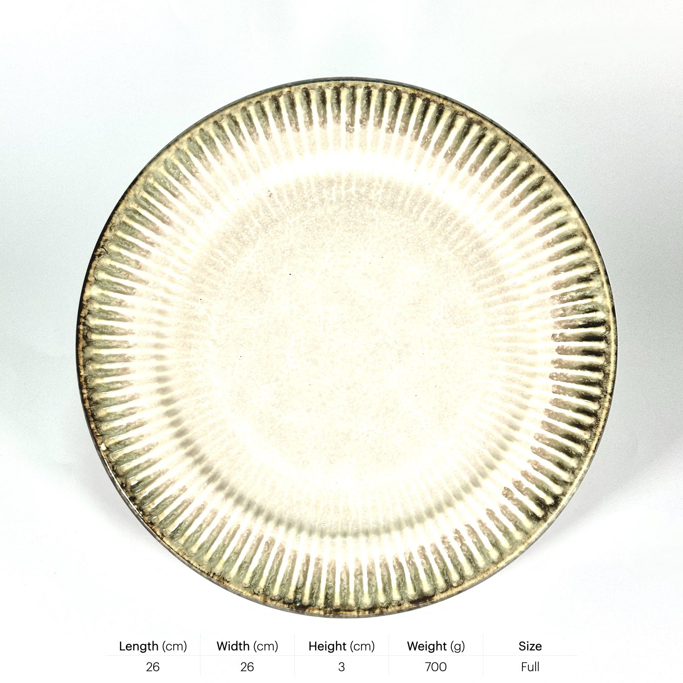Fluted Earth Full Plate