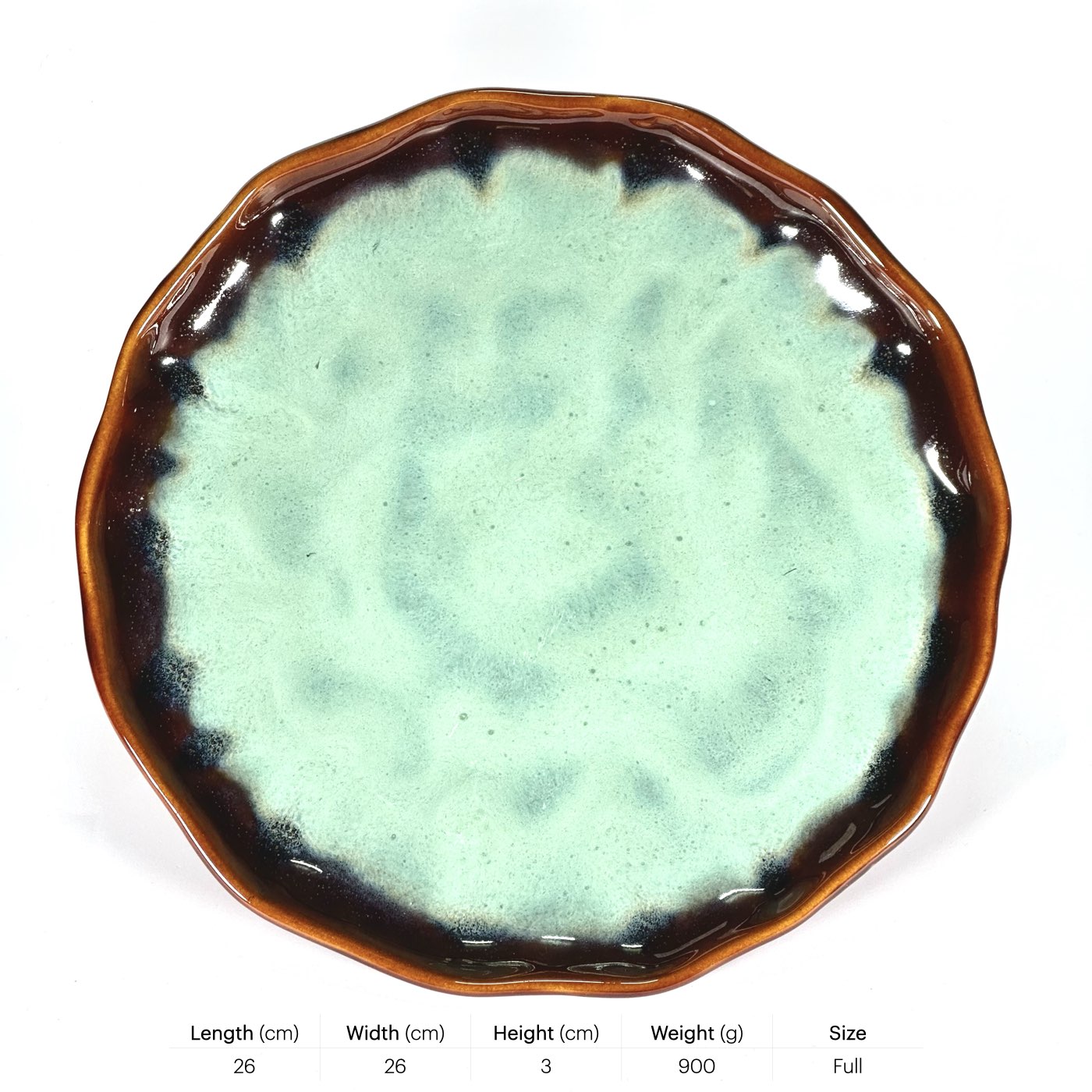 Terracotta Teal Full Plate