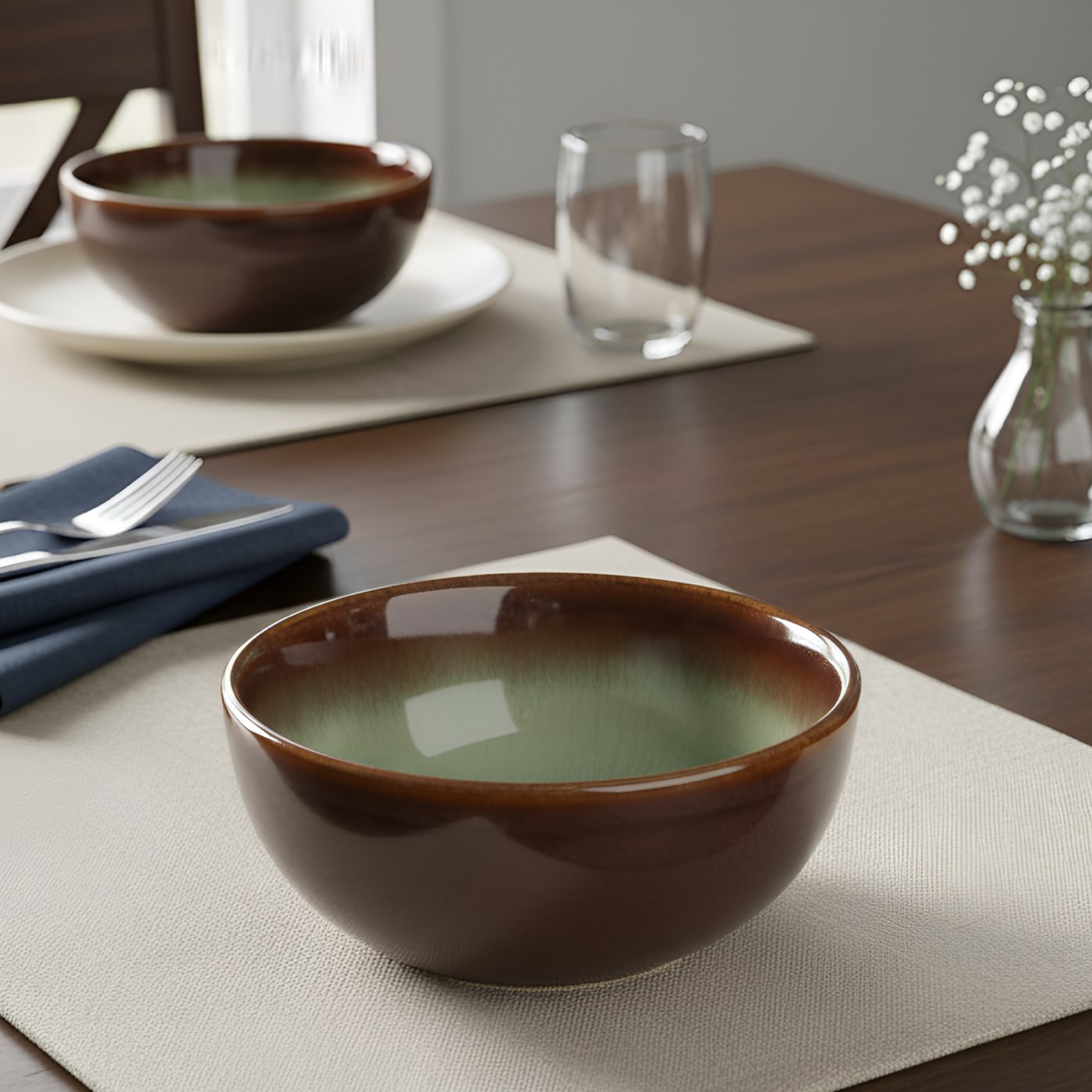 Terracotta Teal Ombre Bowl