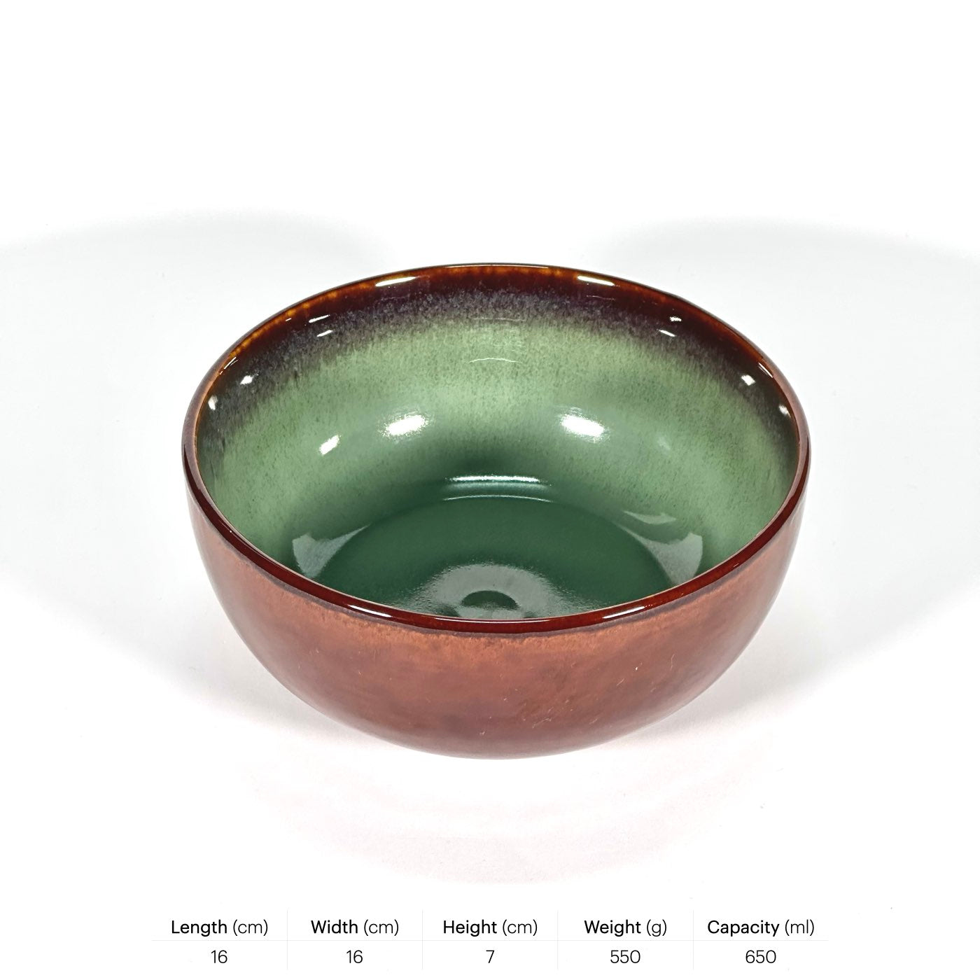 Terracotta Teal Ombre Bowl