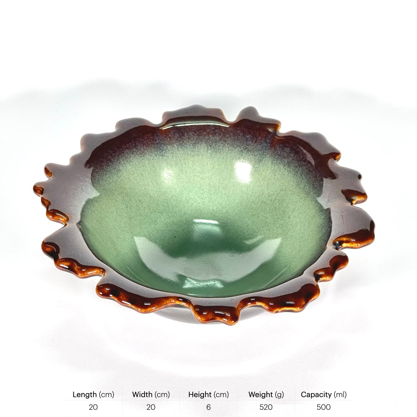 Terracotta Teal Artistic Bowl