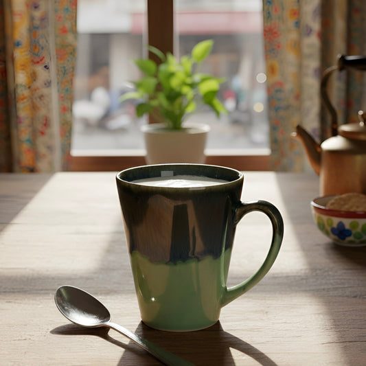 Metal Drip Green Mug
