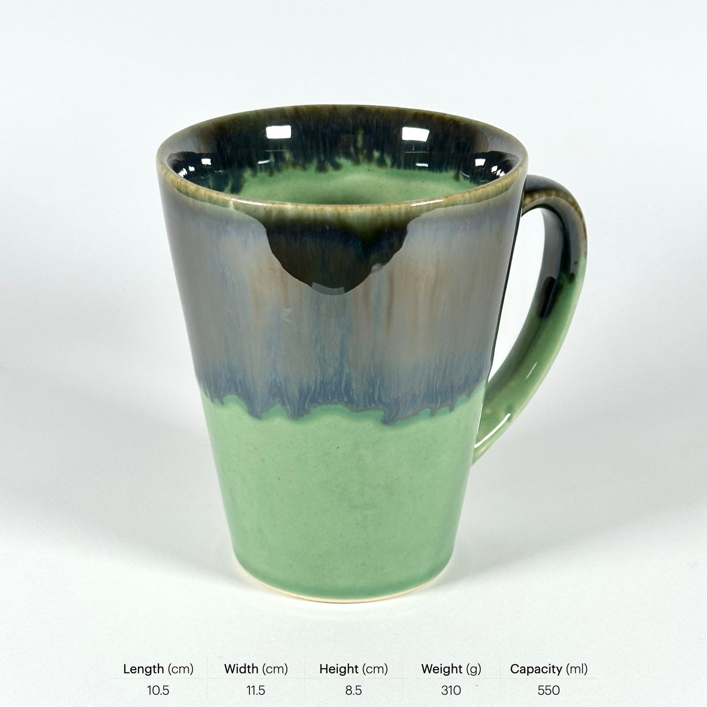 Metal Drip Green Mug