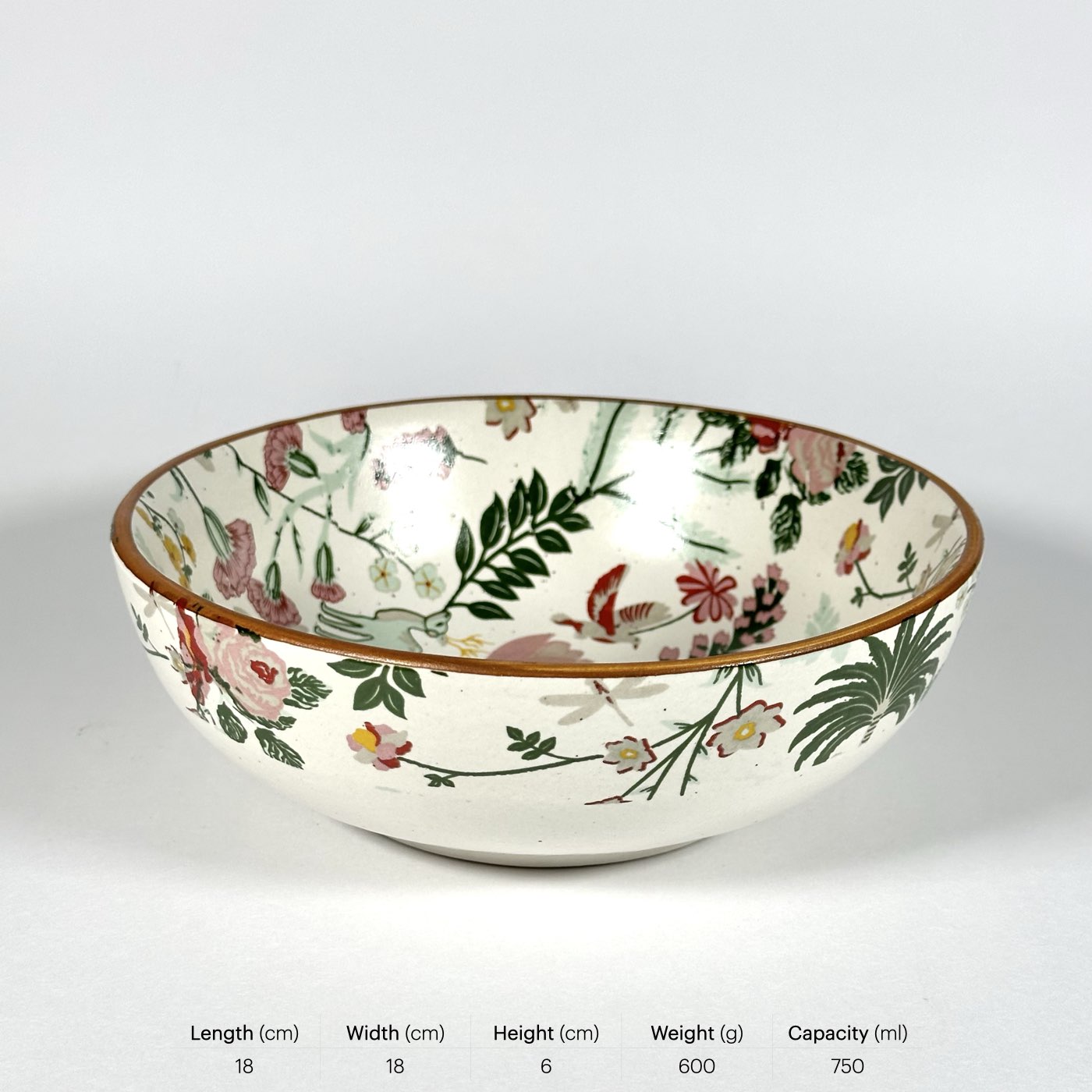 Palm Jumeirah Decal Deep Bowl
