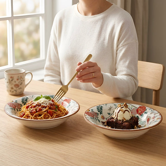 Palm Jumeirah Decal Pasta Bowl