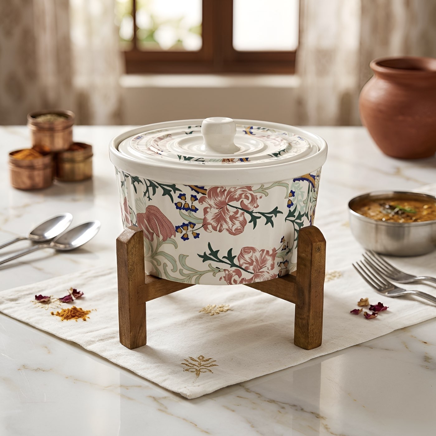 Botanical Bloom Decal Casserole