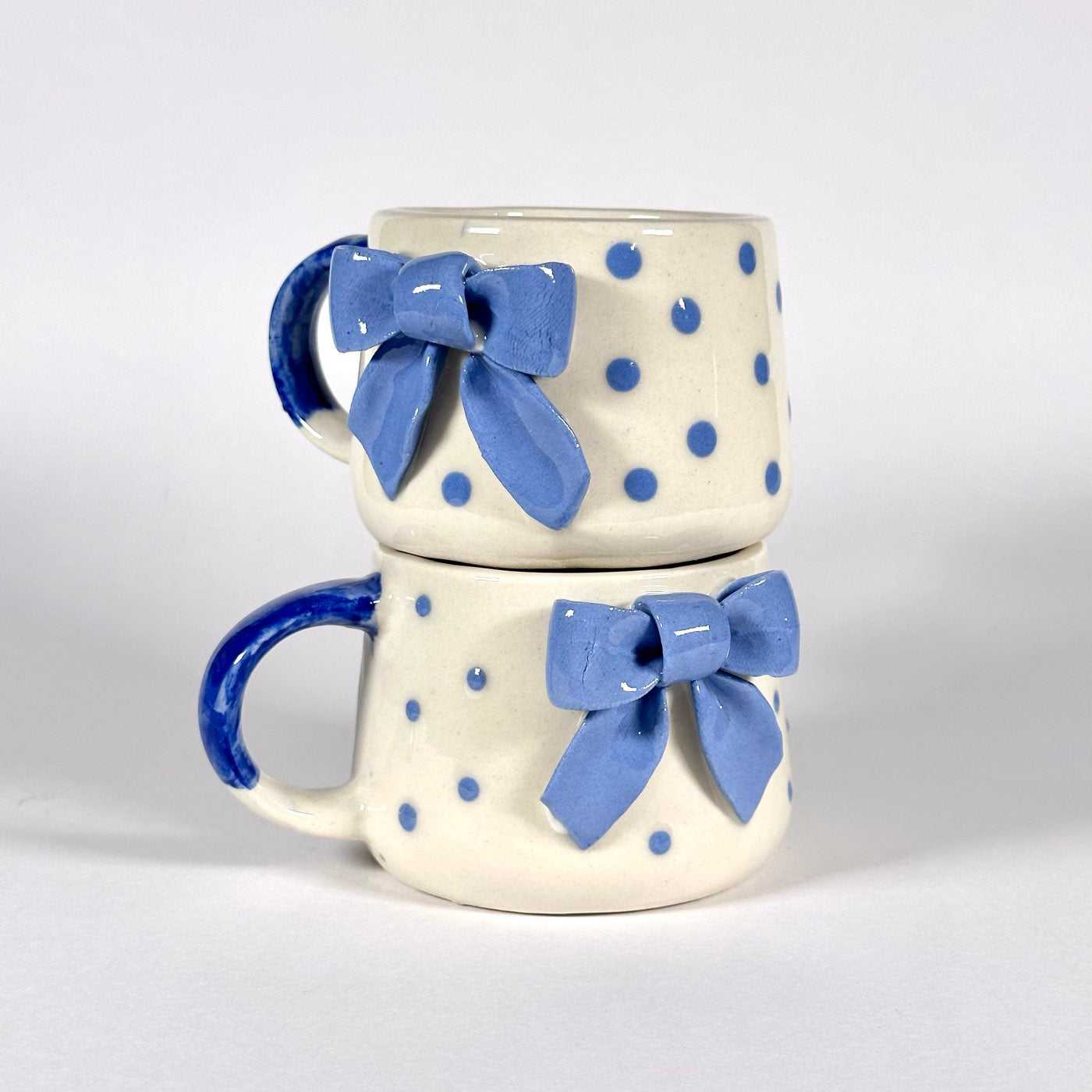 Celeste Blue Bow Cup