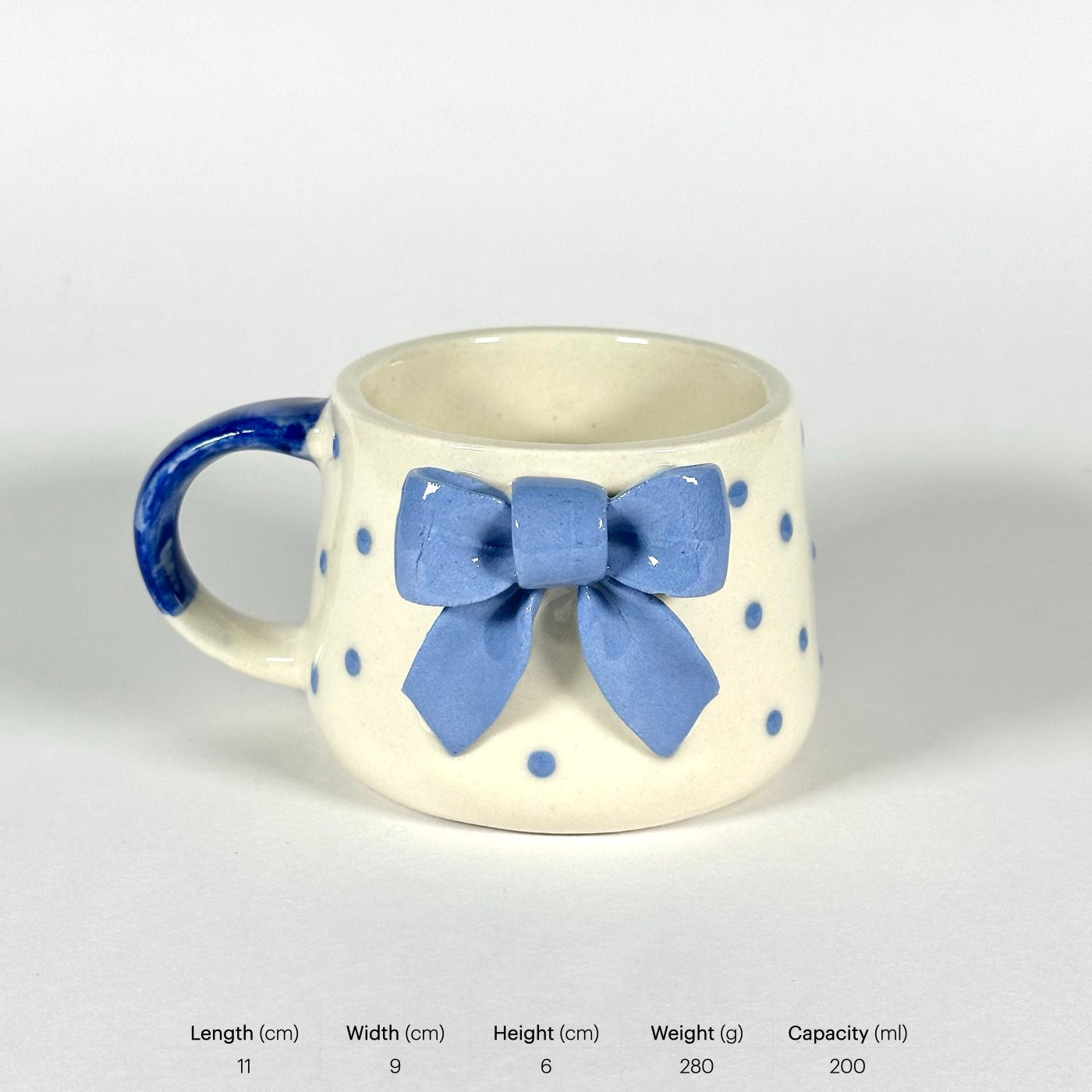 Celeste Blue Bow Cup