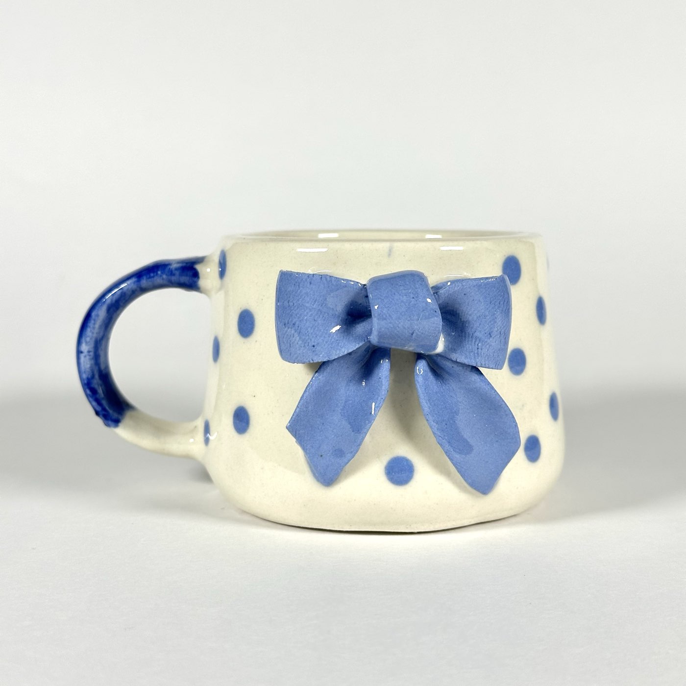 Celeste Blue Bow Cup