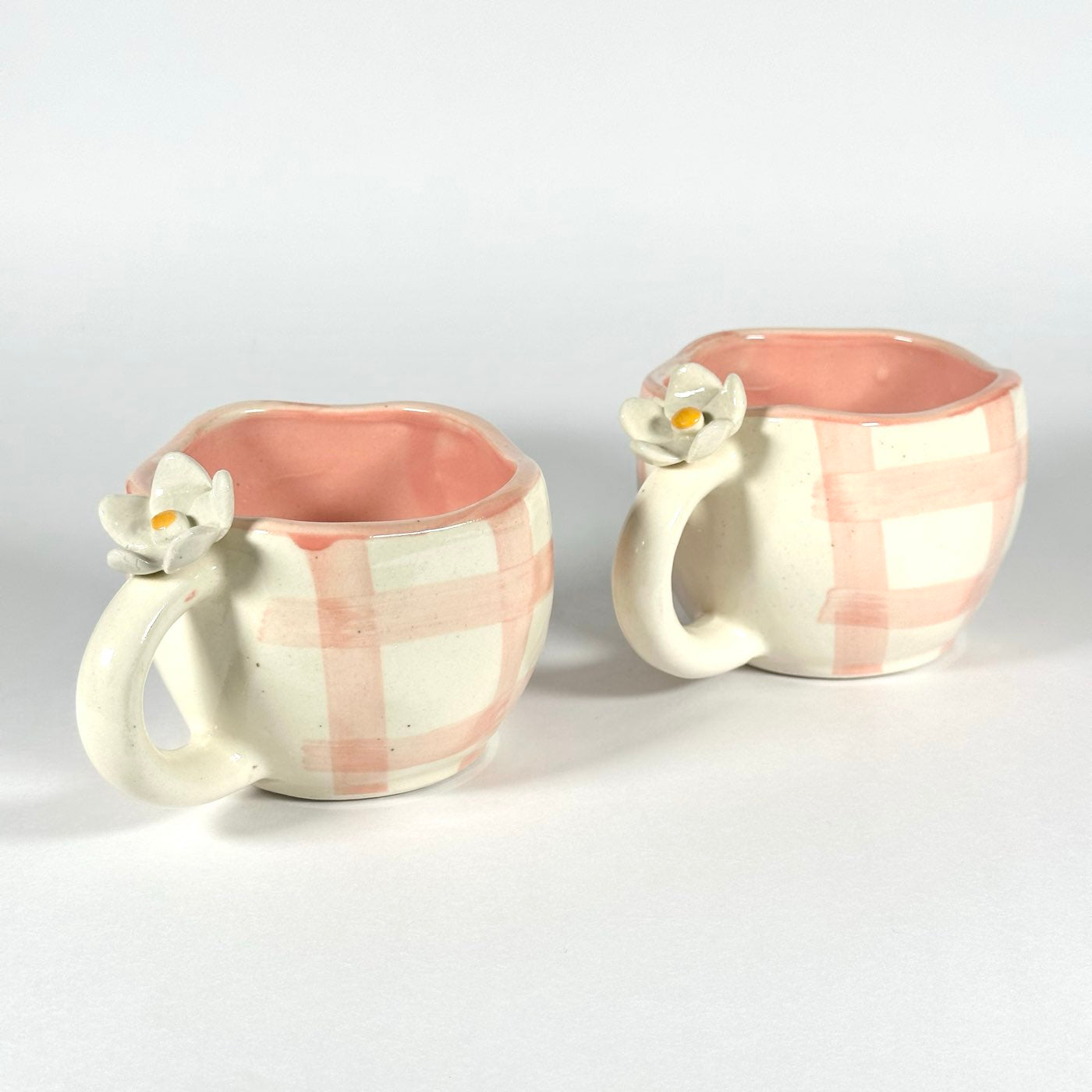 Blossom Check Blush Pink Cup