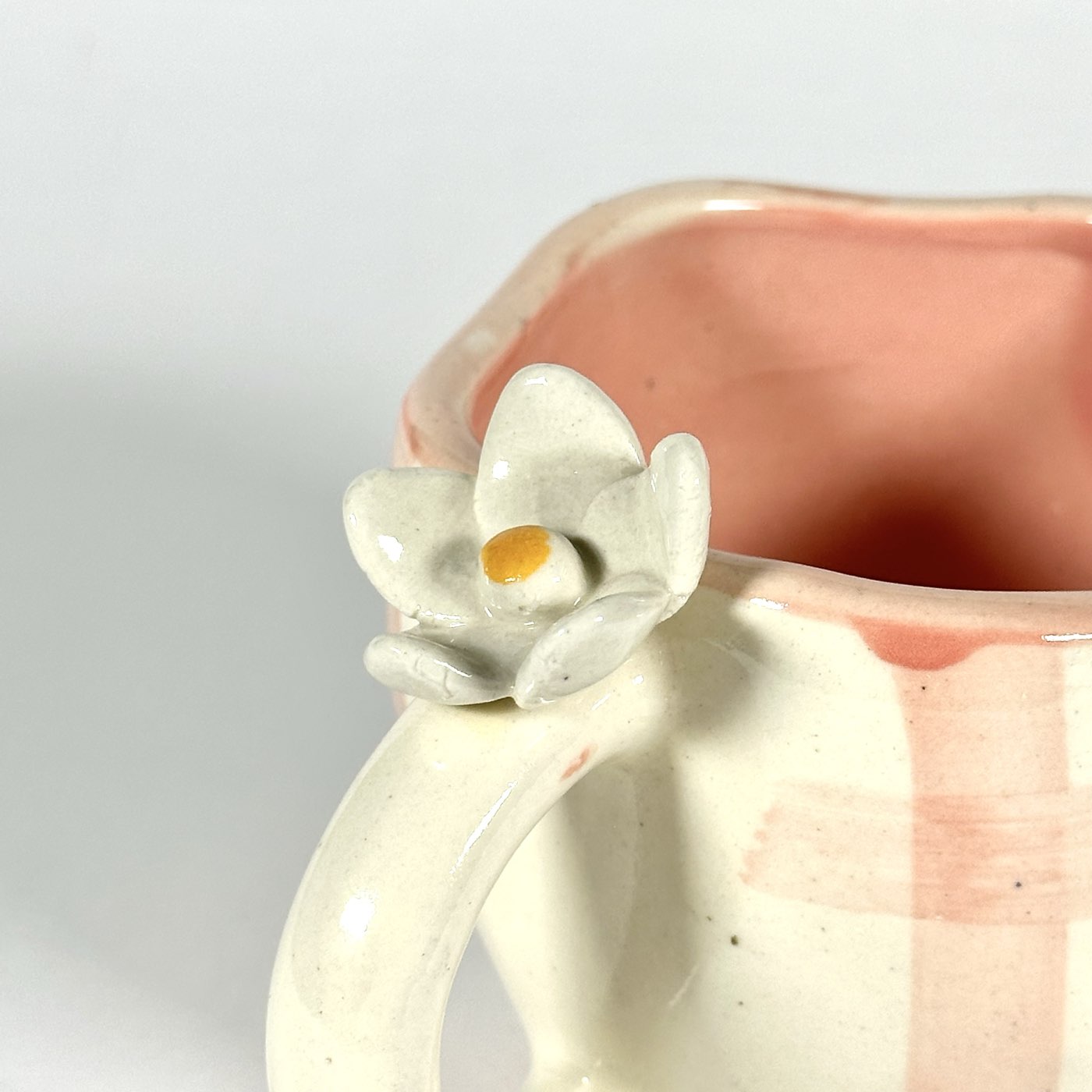 Blossom Check Blush Pink Cup