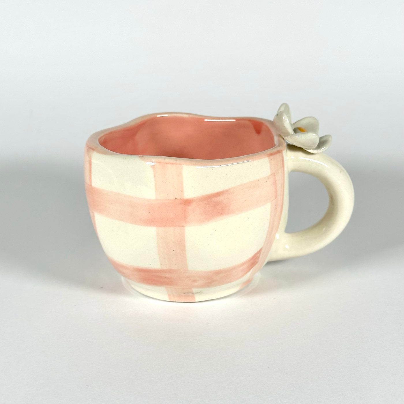 Blossom Check Blush Pink Cup