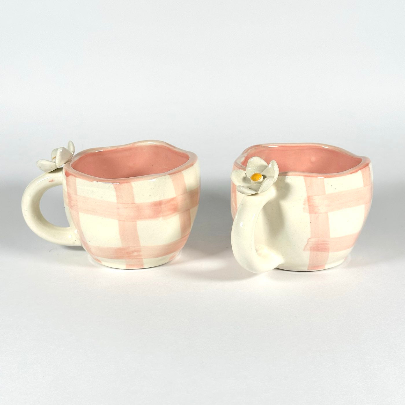 Blossom Check Blush Pink Cup