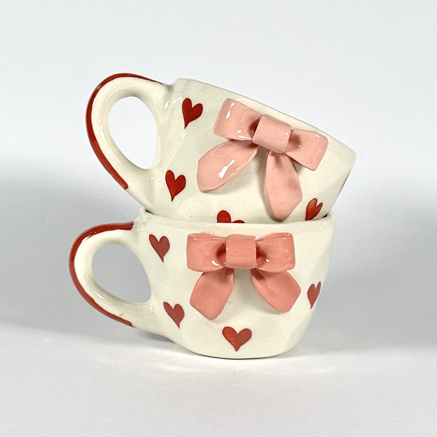 Blush Heart Bow Cup