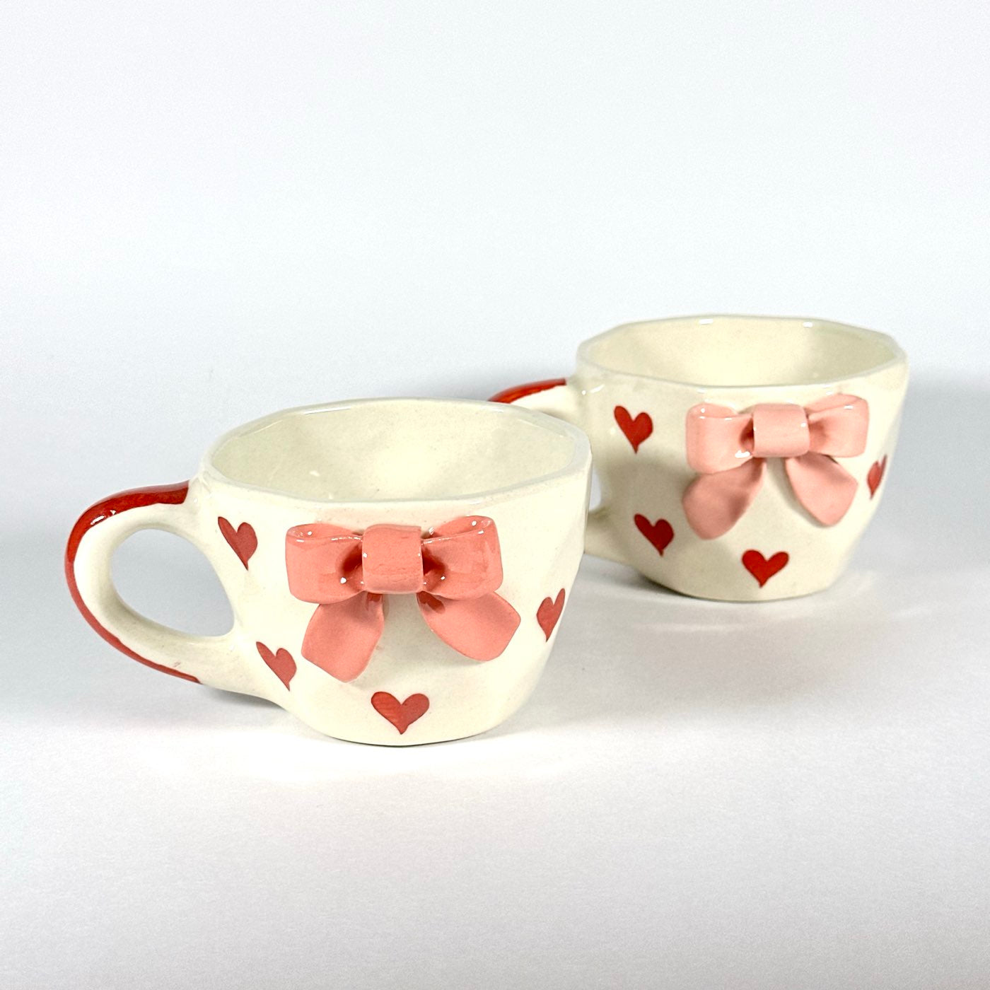 Blush Heart Bow Cup