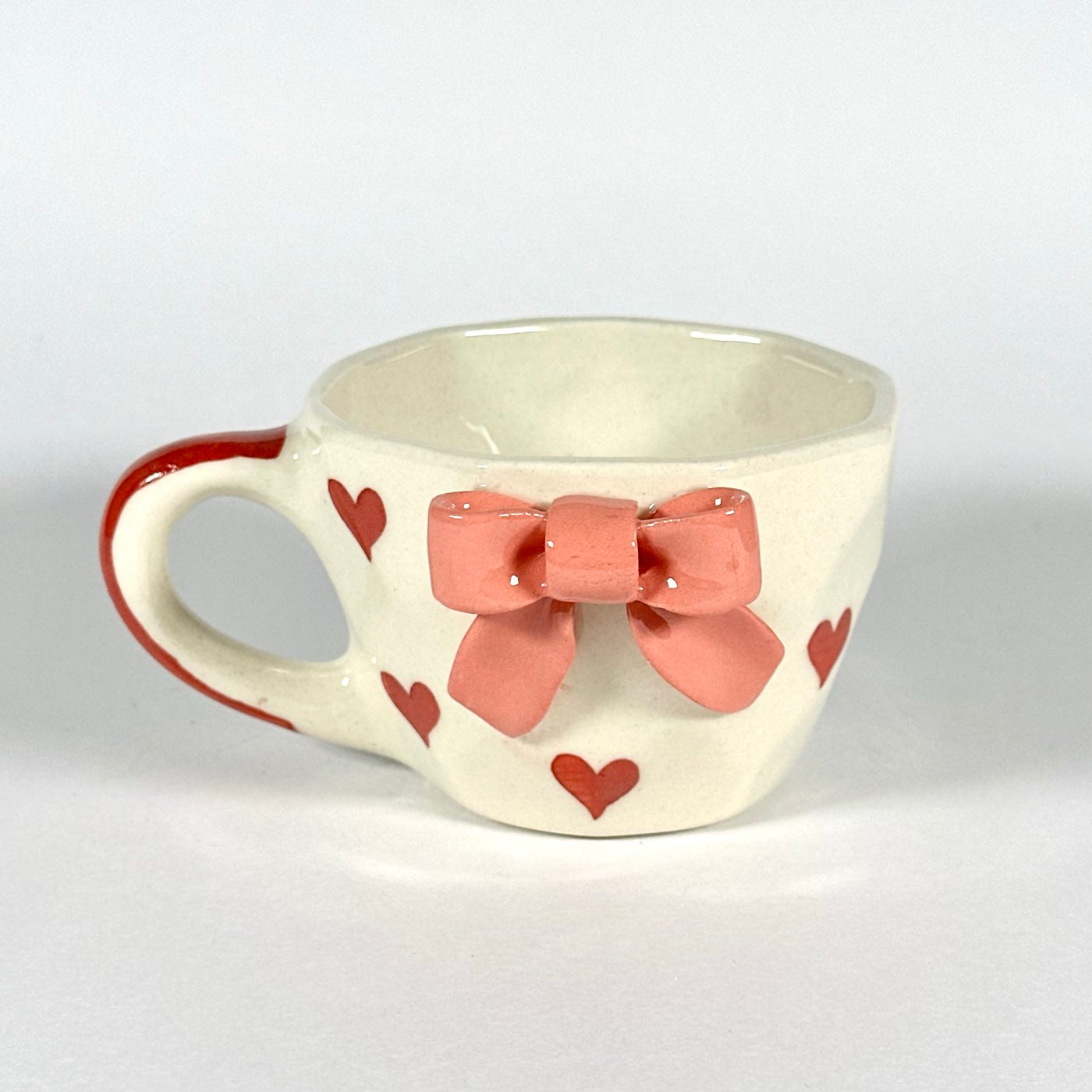Blush Heart Bow Cup