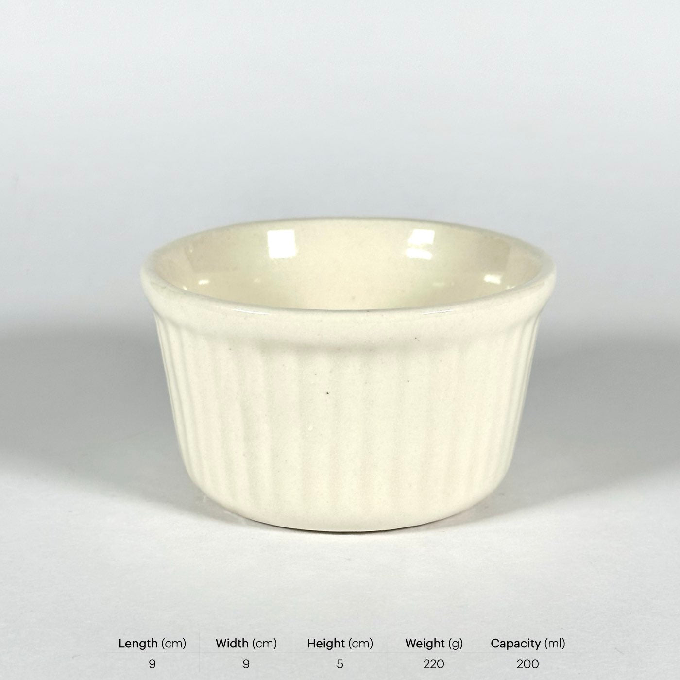 Ivory Fluted Bake Dish Bowl