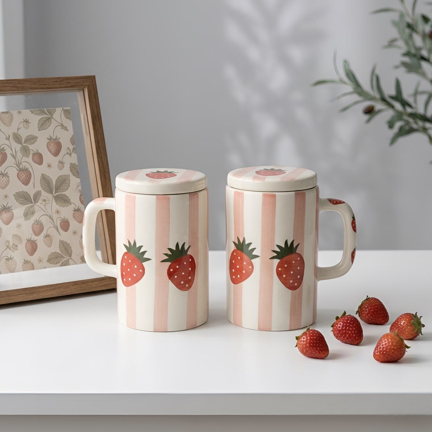 Strawberry Bliss Lid Mug