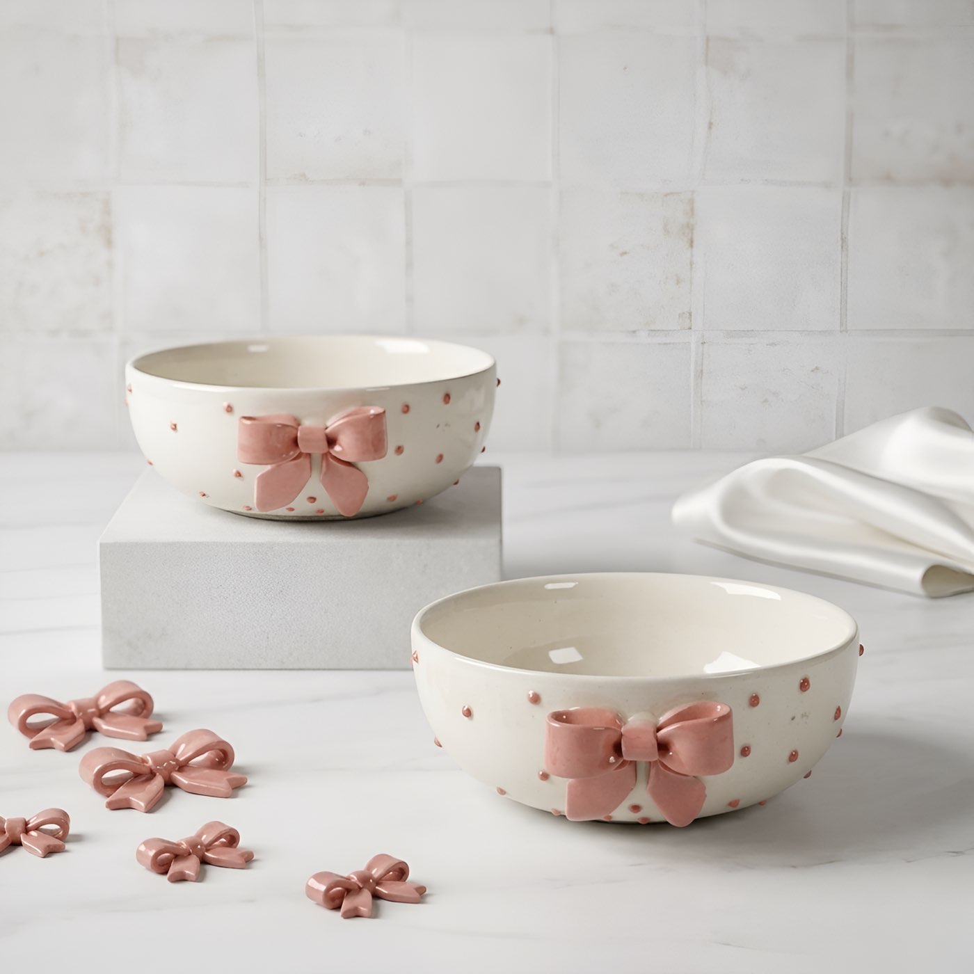 Aira Pink Bow Bowl