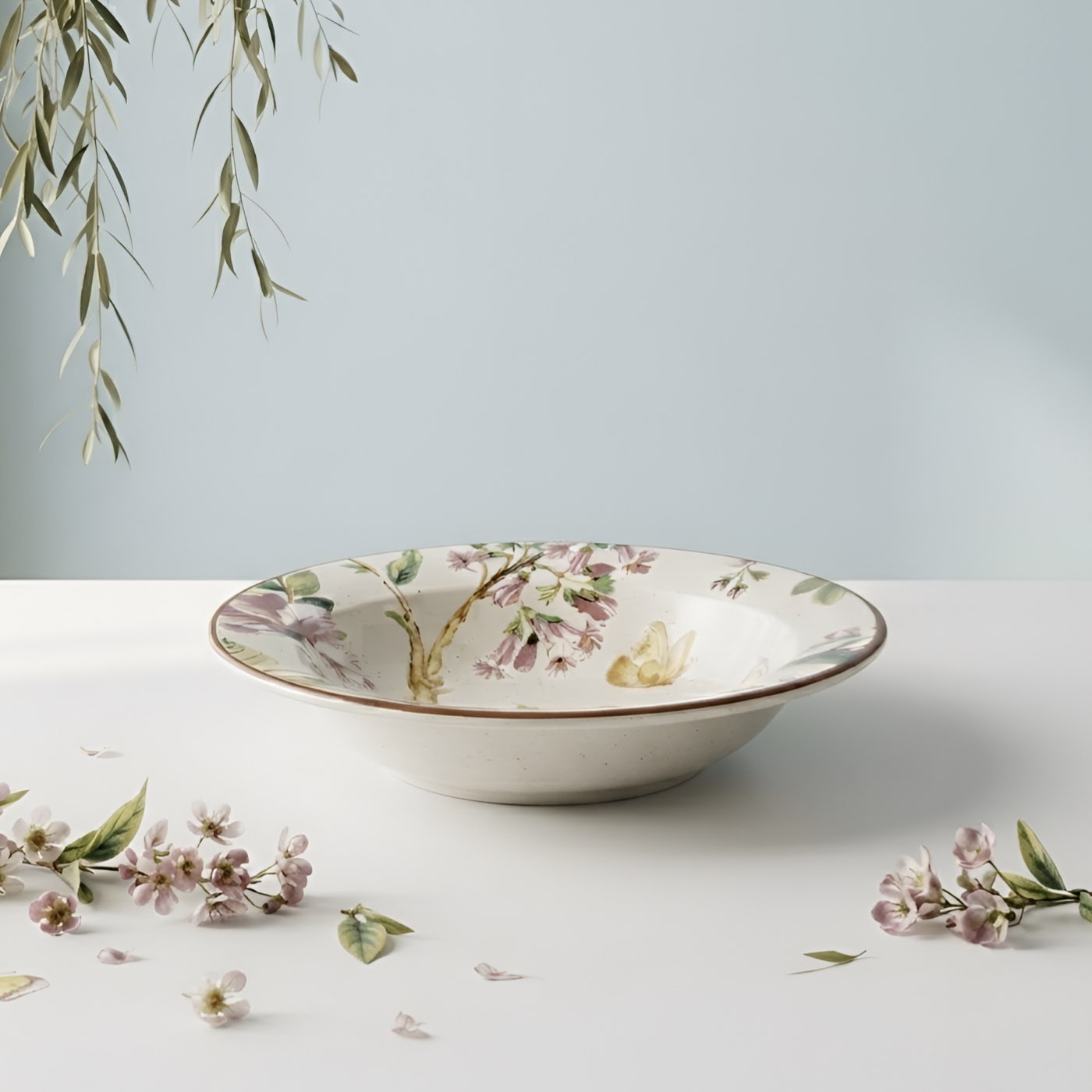 Pushpanjali Decal Pasta Bowl
