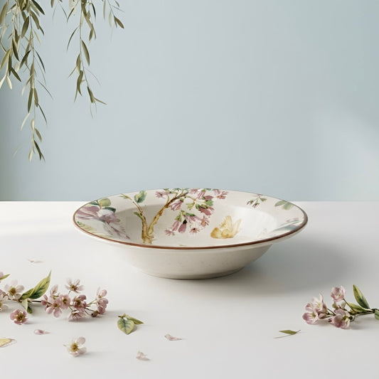Pushpanjali Decal Pasta Bowl