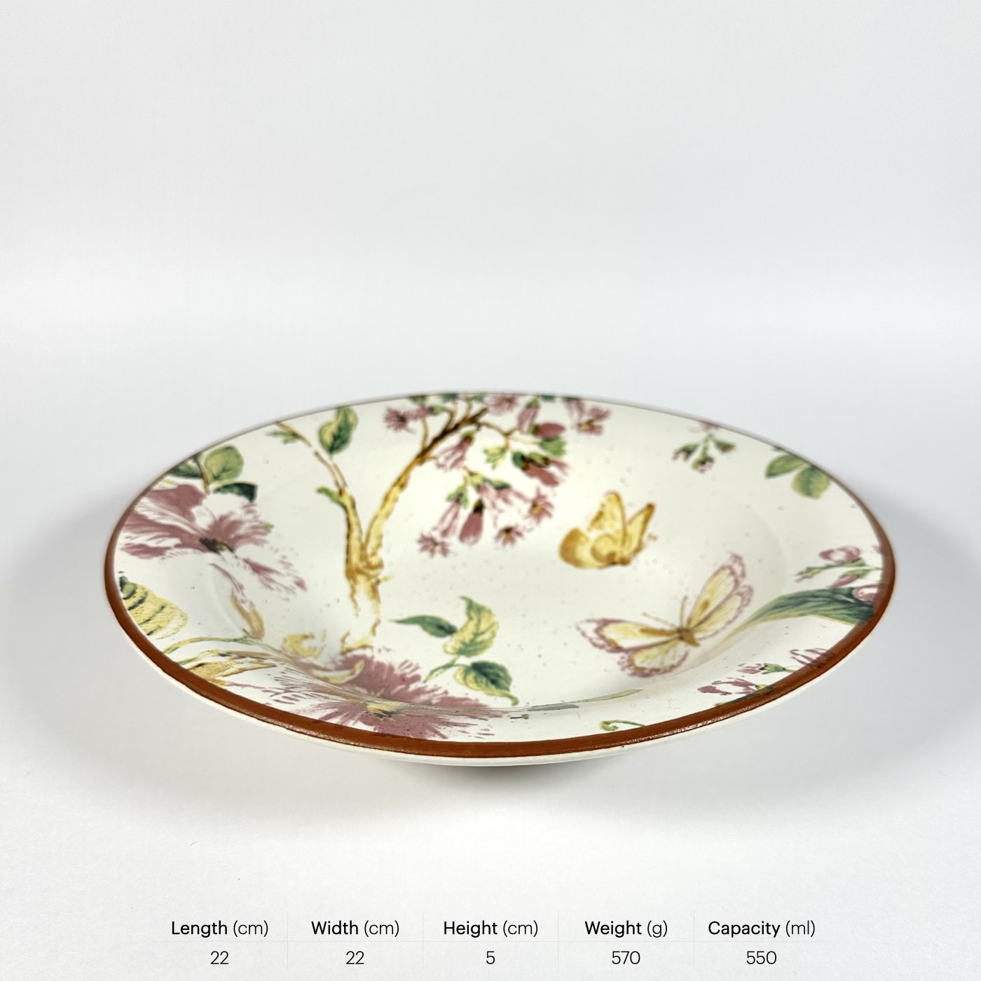 Pushpanjali Decal Pasta Bowl