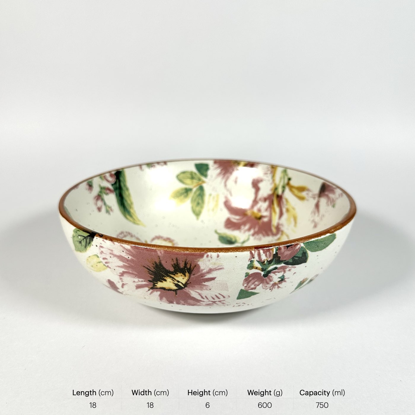 Pushpanjali Decal Deep Bowl
